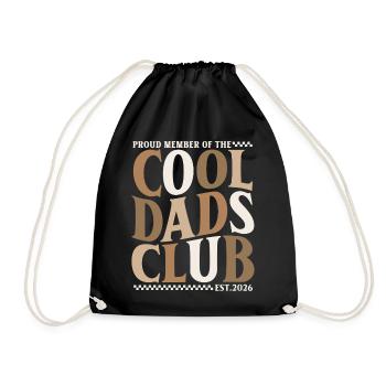Cool Dads Club - Dad-to-be 2026 Gift - Drawstring Bag - black - Front