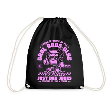 Club des papas cool Fête des pères 2026 cadeau - Sac de sport léger - noir - Devant