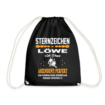 Sternzeichen Löwe: Ascendant Perfekt - Turnbeutel - Schwarz - Vorne