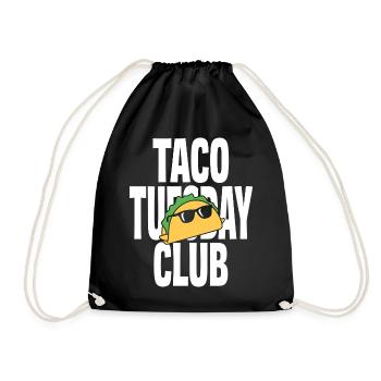Taco Tuesday Club mit cooler Sonnenbrille - Turnbeutel - Schwarz - Vorne
