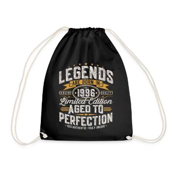 Cadeau rétro vintage d’anniversaire 1996 - Sac de sport léger - noir - Devant