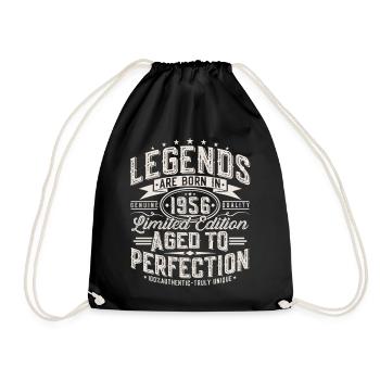 1956 Vintage Vintage Birthday Gift Retro - Drawstring Bag - black - Front