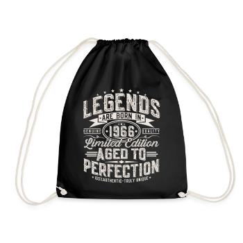 1966 Vintage Vintage Birthday Gift Retro - Drawstring Bag - black - Front