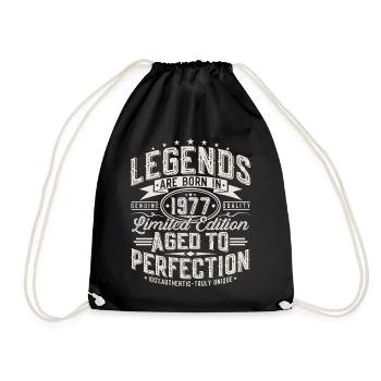 Cadeau d’anniversaire vintage vintage rétro 1977 - Sac de sport léger - noir - Devant