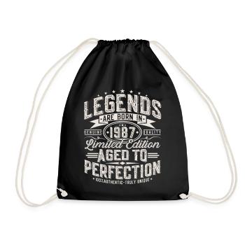 1987 Vintage Vintage Cadeau d’anniversaire Rétro - Sac de sport léger - noir - Devant