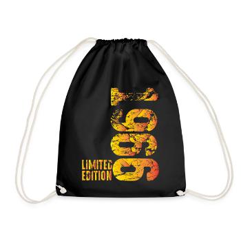 60th Birthday Gift Limited Built in 1966 - Drawstring Bag - black - Front
