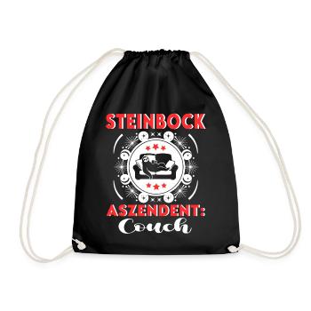 Sternzeichen Steinbock Aszendent Couch Birthday - Turnbeutel - Schwarz - Vorne