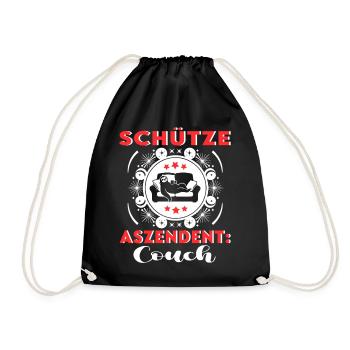 Sternzeichen Schütze Aszendent Couch Birthday - Turnbeutel - Schwarz - Vorne