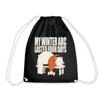 My Winter Arc Lasted Four Days – Gym Shirt - Turnbeutel - Schwarz - Vorne