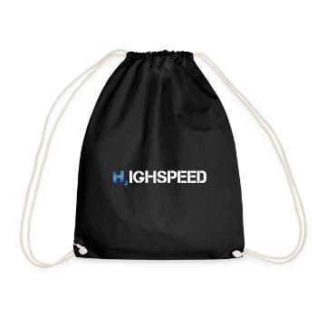 High-speed hydrogen - Drawstring Bag - black - Front