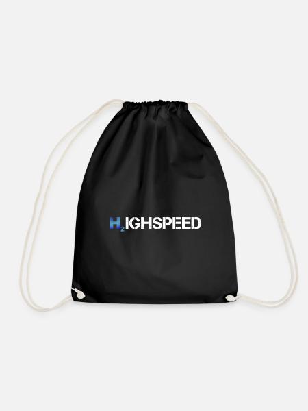 Highspeed Wasserstoff - Turnbeutel - Schwarz