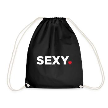 Sexy - Drawstring Bag - black - Front