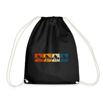 Musculation Bodybuilder GYM Fitnessstudio Retro - Sac de sport léger - noir - Devant