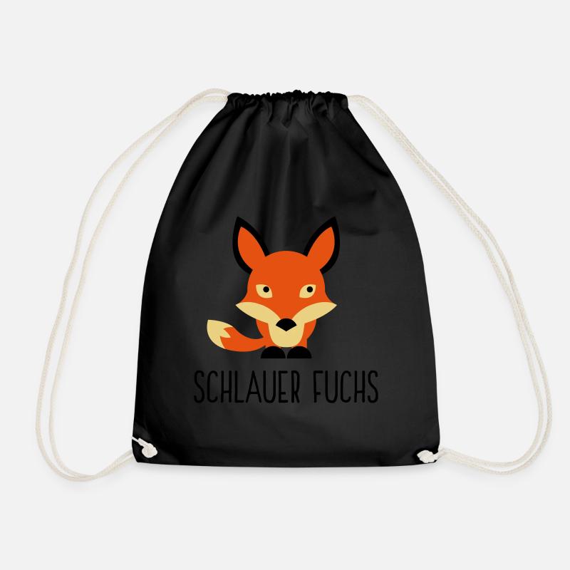 Ich bin ein schlauer Fuchs - Turnbeutel - Schwarz