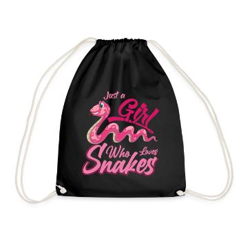 Snake owners Snake lovers Snakes - Drawstring Bag - black - Front