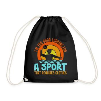 Water polo player water polo team coach - Drawstring Bag - black - Front