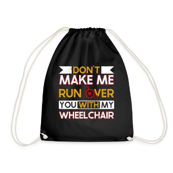 Wheelchair leg amputation consciousness amputation - Drawstring Bag - black - Front