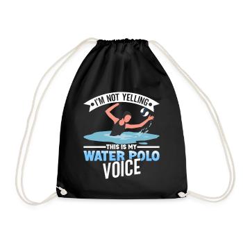 Water polo player water polo team coach - Drawstring Bag - black - Front