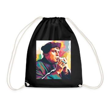 Martin Luther en fumant - Sac de sport léger - noir - Devant