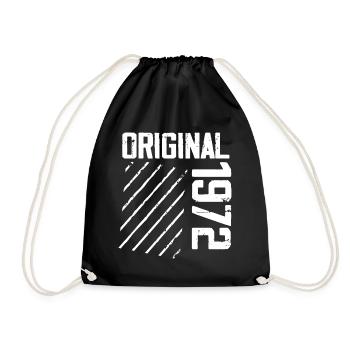 Original 1972 52nd Birthday Retro Gift - Drawstring Bag - black - Front