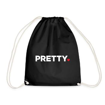 Pretty - Drawstring Bag - black - Front