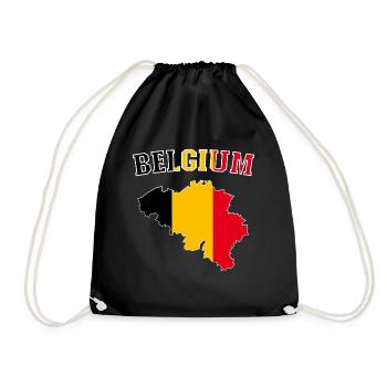 Belgique Drapeau Map - Sac de sport léger - noir - Devant