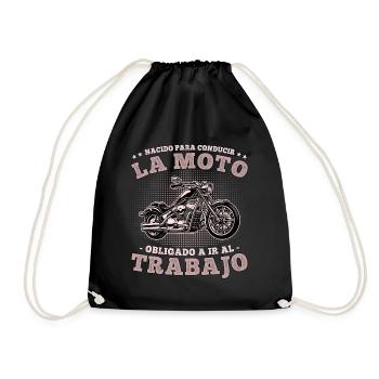 Nacido para Conducir la Moto Ogligado in Trabajar - Drawstring Bag - black - Front
