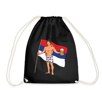 Serbia Hot Boy - Drawstring Bag - black - Front