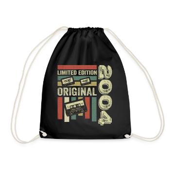 Vintage 2004 - Retro Birthday Quote 2004 - Drawstring Bag - black - Front