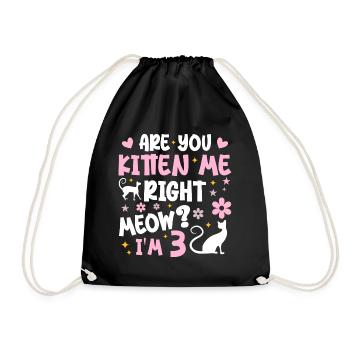 J'ai 3 ans | Cadeau Anniversaire 3 ans Meow Cadeau - Sac de sport léger - noir - Devant