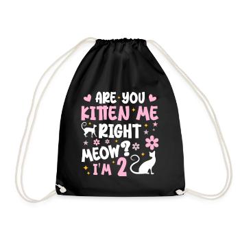 J'ai 2 ans | Cadeau Anniversaire 2 ans Meow Cadeau - Sac de sport léger - noir - Devant