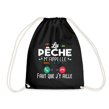 Pêche Pêcheur Poisson Cadeau T-shirt Humour Papa - Sac de sport léger - noir - Devant