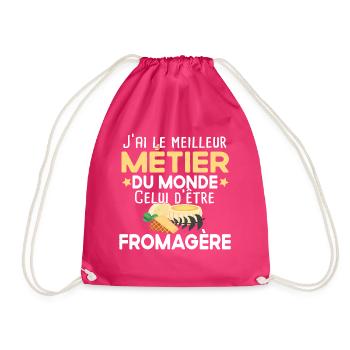 Fromagère fromager fromage métier cadeau humour - Sac de sport léger - fuchsia - Devant