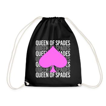 Spades, playing card, card game of spades - Drawstring Bag - black - Front