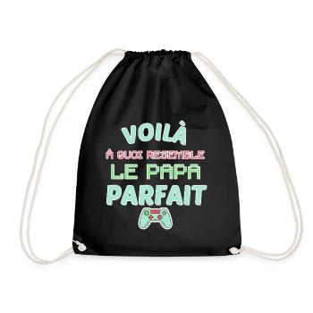 Papa Geek - Sac de sport léger - noir - Devant