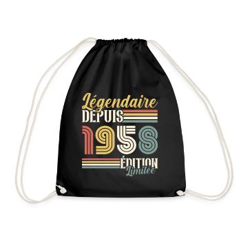 Légendaire Depuis 1958 - Sac de sport léger - noir - Devant