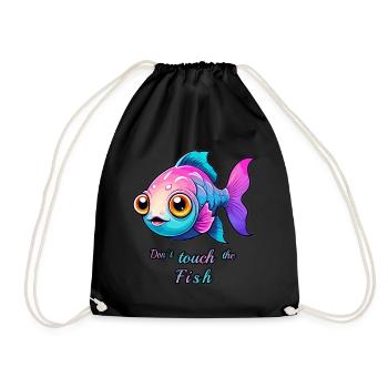Poisson sucré et coloré - Sac de sport léger - noir - Devant