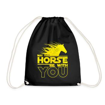 May The Horse Be With You - Drawstring Bag - black - Front