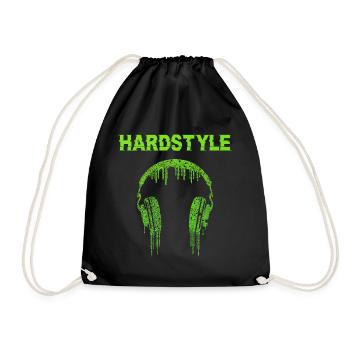 Hardstyle Music Festival Gift - Drawstring Bag - black - Front