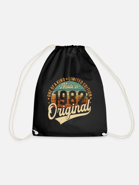 1982 Vintage Born Retro Vintage Anniversaire - Sac de sport léger - noir