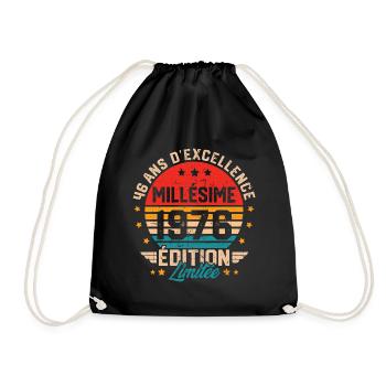 Cadeau d'anniversaire 48 ans millésime 1974 - Sac de sport léger - noir - Devant