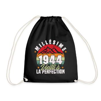Millésime 1944, Cadeau D'anniversaire Vintage 1944 - Sac de sport léger - noir - Devant
