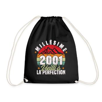 Millésime 2001, Cadeau D'anniversaire Vintage 2001 - Sac de sport léger - noir - Devant
