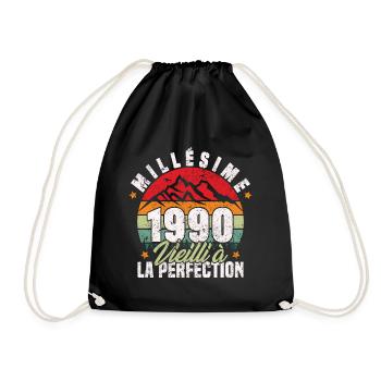 Millésime 1990, Cadeau D'anniversaire Vintage 1990 - Sac de sport léger - noir - Devant
