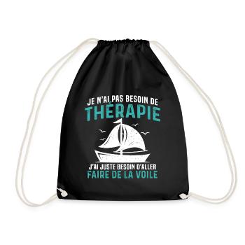j'ai juste besoin d'aller faire de la voile - Sac de sport léger - noir - Devant