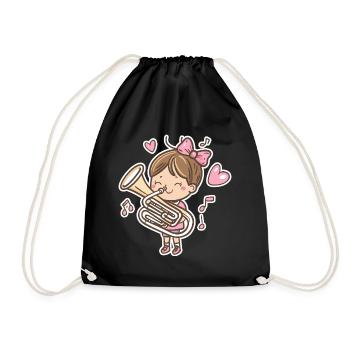 Petit joueur de tuba - Sac de sport léger - noir - Devant
