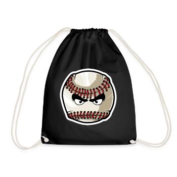 Baseball - Turnbeutel - Schwarz - Vorne