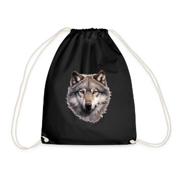 Wolf Nature Lover Adventure T-Shirt - Sac de sport léger - noir - Devant