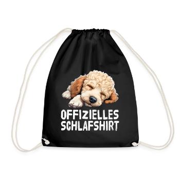 Chemise de sommeil officielle Caniche - Sac de sport léger - noir - Devant