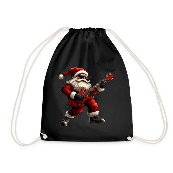 Guitarist Christmas - Drawstring Bag - black - Front